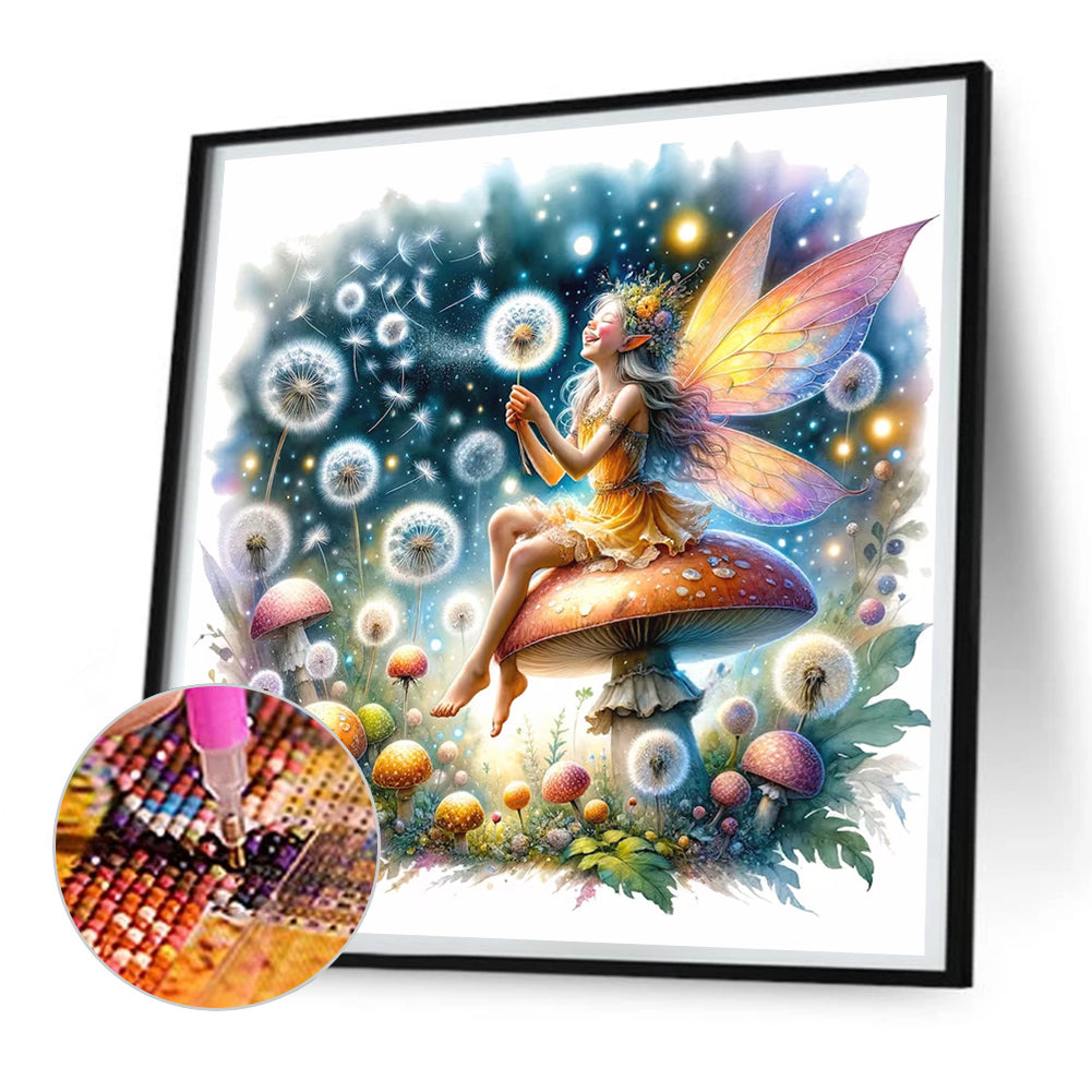 Mushroom Fairy - Full Round Drill Diamond Painting 30*30CM