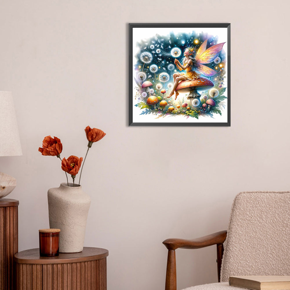 Mushroom Fairy - Full Round Drill Diamond Painting 30*30CM