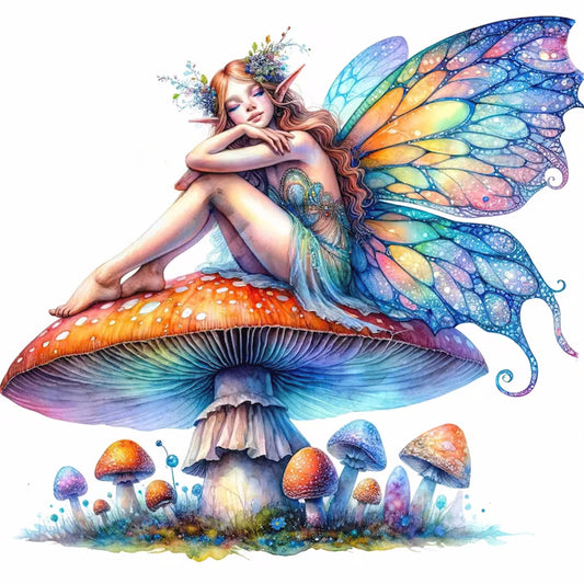 Mushroom Fairy - Full Round Drill Diamond Painting 30*30CM