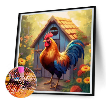 Rooster - Full Round Drill Diamond Painting 30*30CM