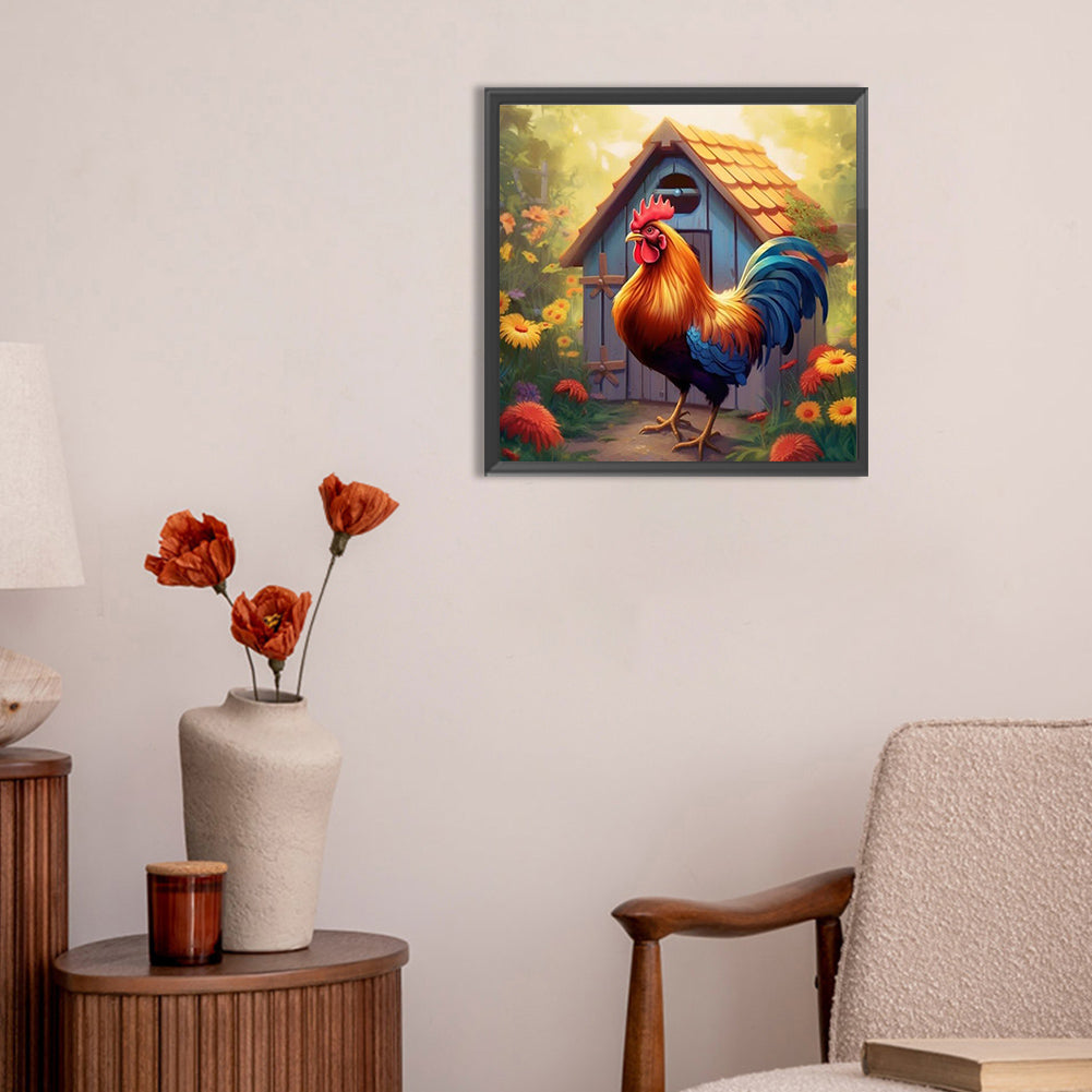 Rooster - Full Round Drill Diamond Painting 30*30CM