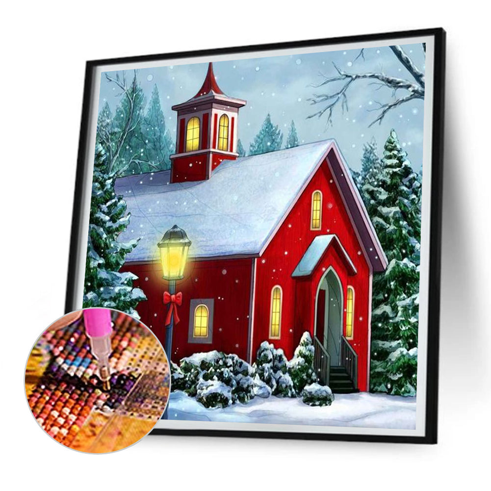 Christmas House - Full Round Drill Diamond Painting 30*30CM