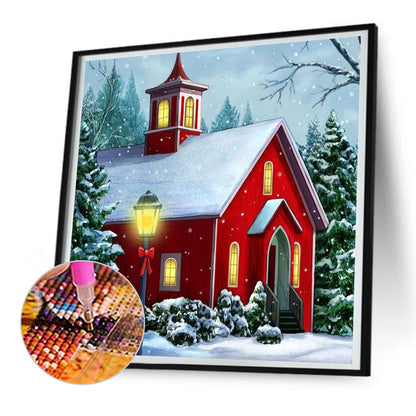 Christmas House - Full Round Drill Diamond Painting 30*30CM