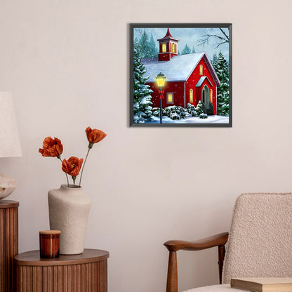 Christmas House - Full Round Drill Diamond Painting 30*30CM