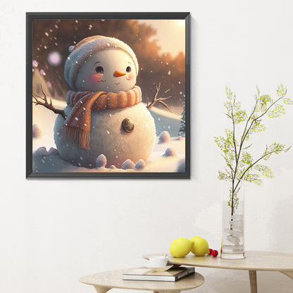 Snowman - Full Round Drill Diamond Painting 30*30CM