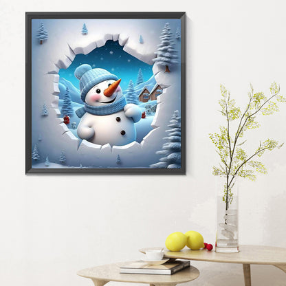 Snowman - Full Round Drill Diamond Painting 30*30CM