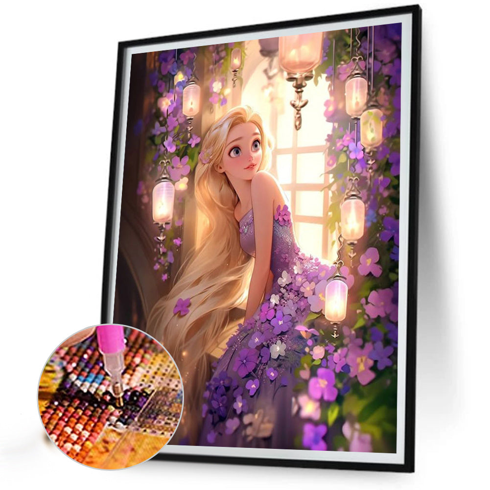 Disney Princess-Rapunzel - Full AB Round Drill Diamond Painting 40*50CM