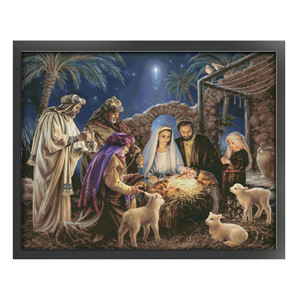 Nativity - 11CT Stamped Cross Stitch 121*101CM(Joy Sunday)