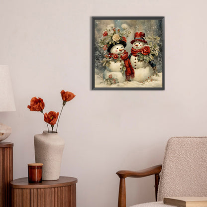 Christmas Snowman - Full Round Drill Diamond Painting 30*30CM