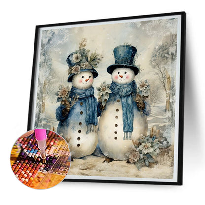 Christmas Snowman - Full Round Drill Diamond Painting 30*30CM