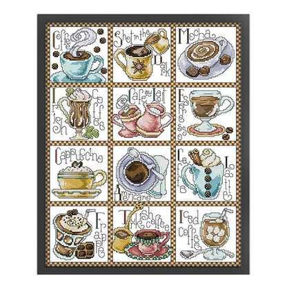 December Coffee - 14CT Stamped Cross Stitch 38*48CM(Joy Sunday)