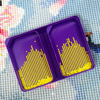 3 Set Large Diamond Art Painting Bead Sorting Trays for DIY Art Craft (Purple)