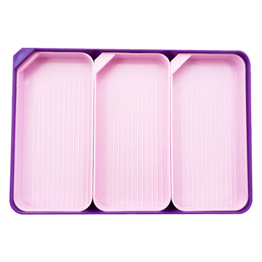 4 Set Large Diamond Art Painting Bead Sorting Trays for DIY Art Craft (Pink)