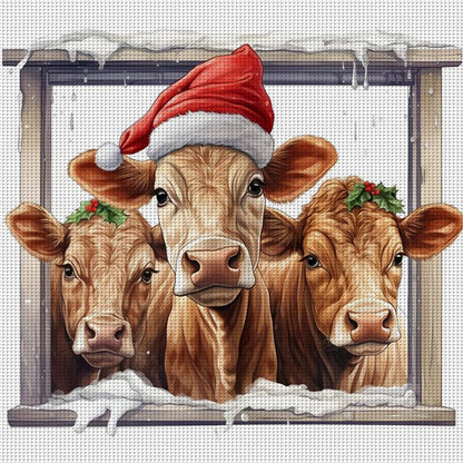 Yak In Winter - 11CT Stamped Cross Stitch 40*40CM