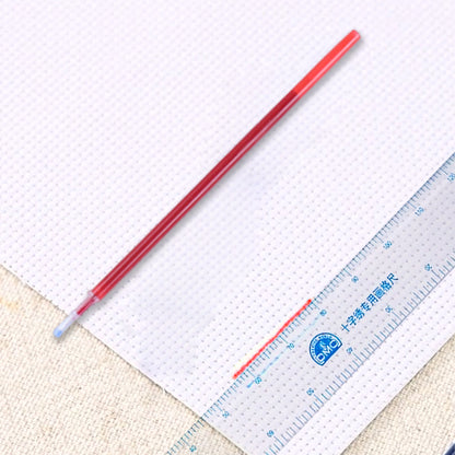 100pcs 0.5mm Cross Stitch Water Soluble Ink Pen Refill School Office Supply(Red)