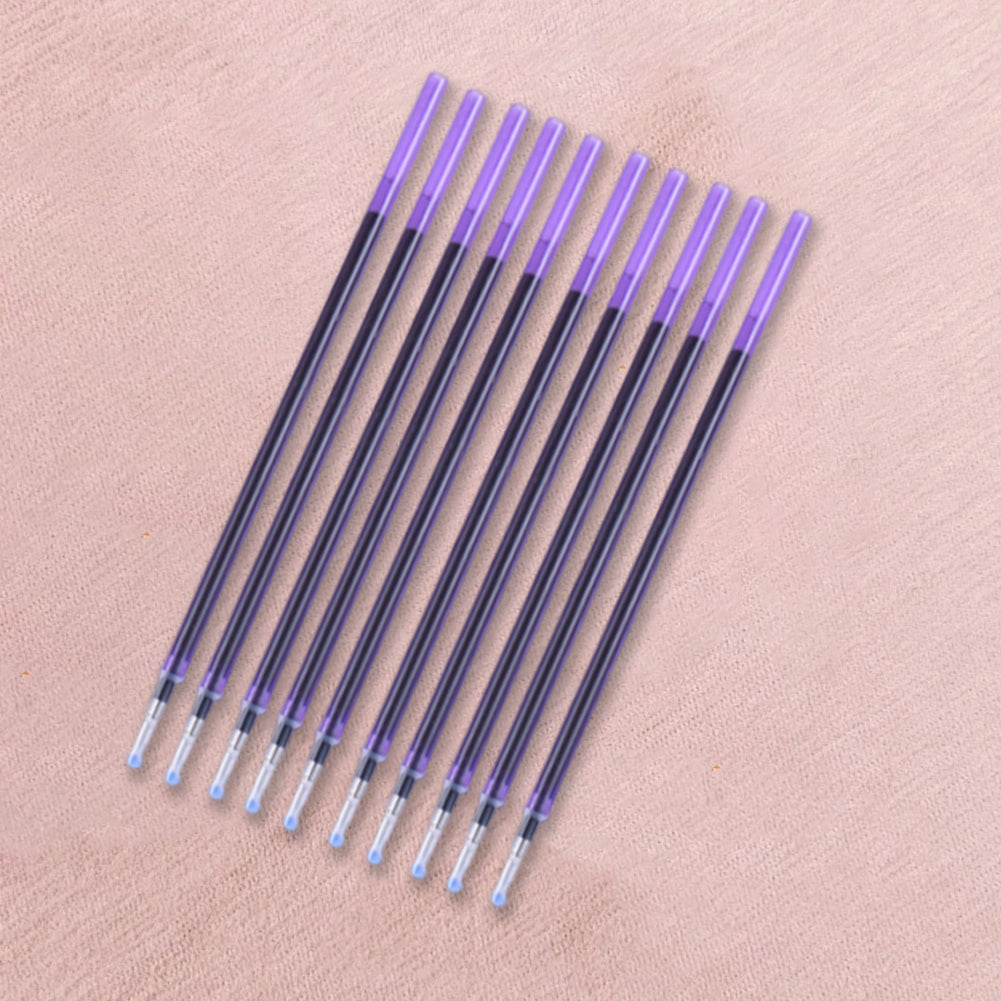 100pcs 0.5mm Cross Stitch Water Soluble Ink Pen Refill Office Supply (Purple)