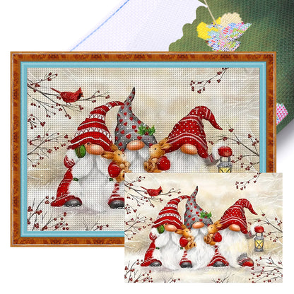 Christmas Gnome - 11CT Stamped Cross Stitch 60*45CM