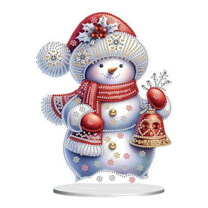 Christmas Acrylic Winter Snowman Diamond Painting Desktop Decor for Office Decor