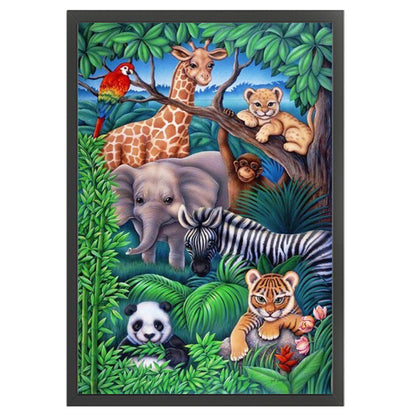 Animal World - 11CT Stamped Cross Stitch 40*60CM