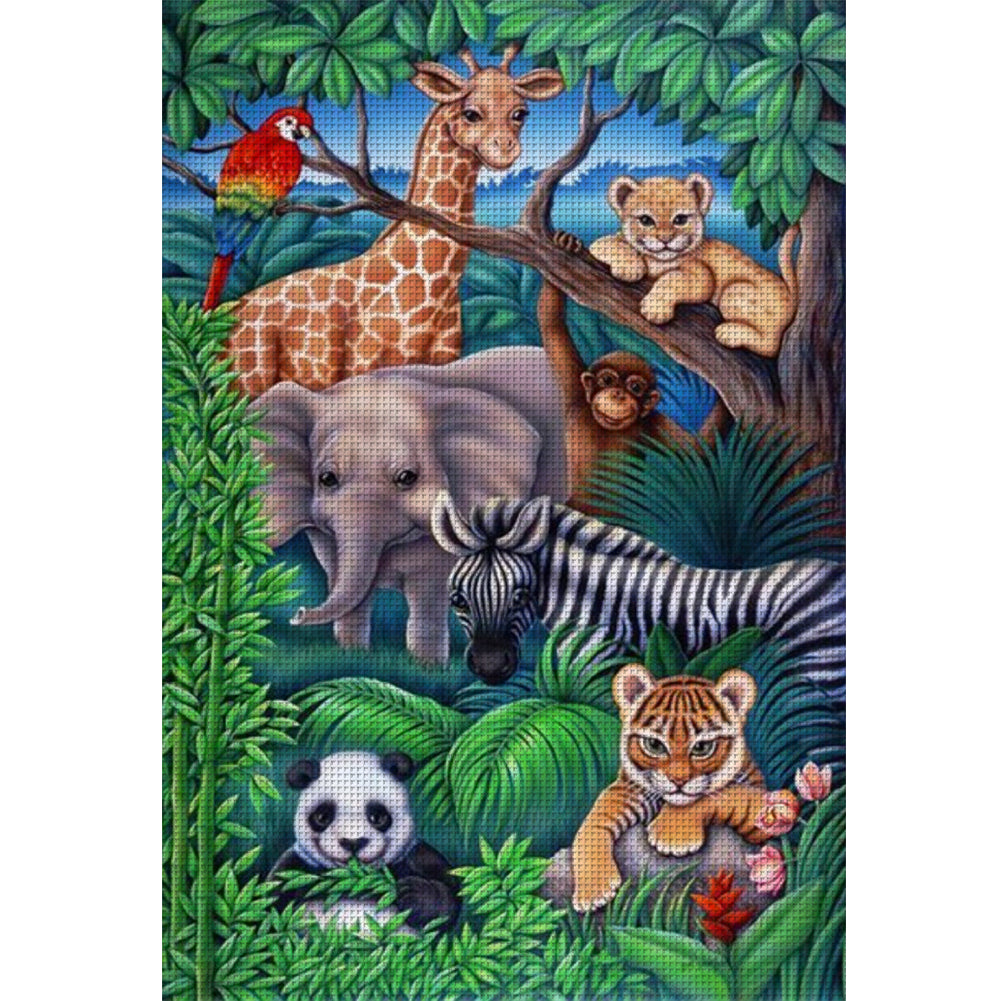 Animal World - 11CT Stamped Cross Stitch 40*60CM