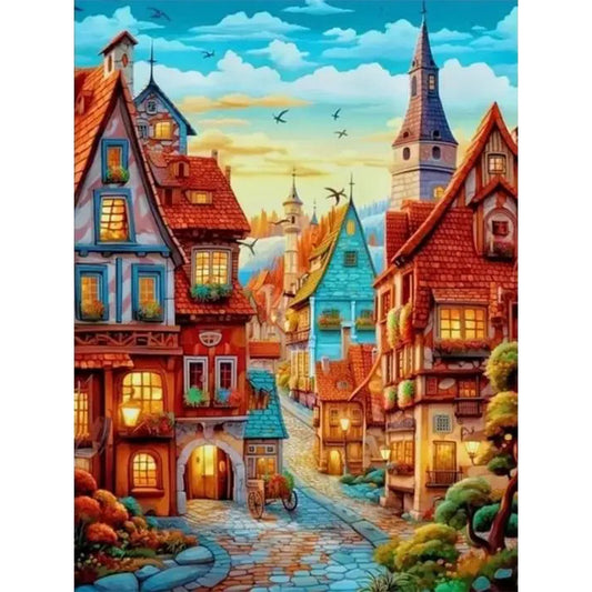 Streets And Alleys - 11CT Stamped Cross Stitch 50*65CM