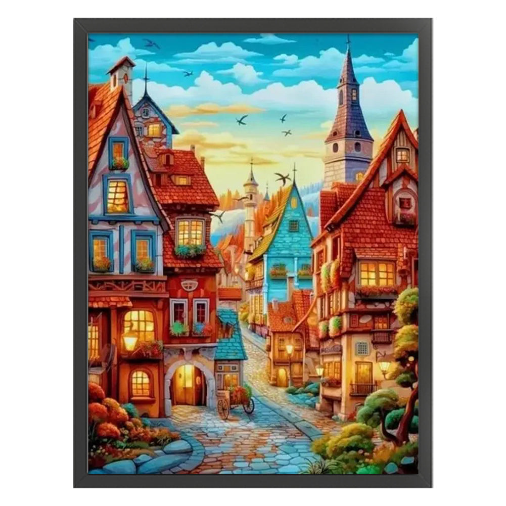 Streets And Alleys - 11CT Stamped Cross Stitch 50*65CM