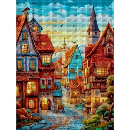 Streets And Alleys - 11CT Stamped Cross Stitch 50*65CM