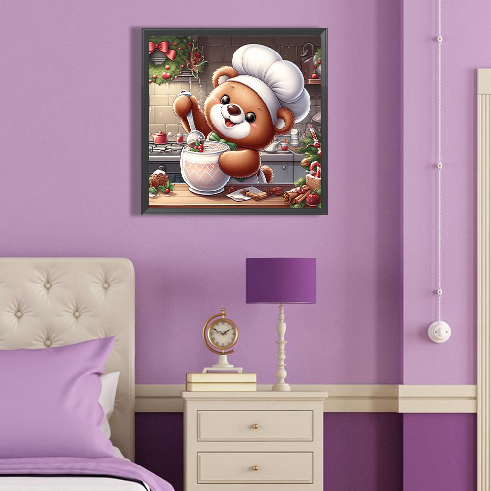 Cartoon Bear - Full Round Drill Diamond Painting 40*40CM