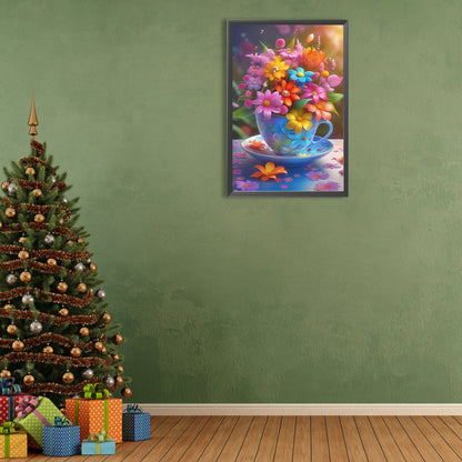 Cup Flowers - Full Round Drill Diamond Painting 40*60CM