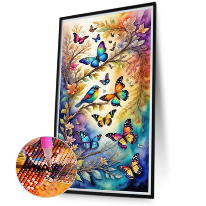 Flying Butterflies - Full Round Drill Diamond Painting 40*70CM