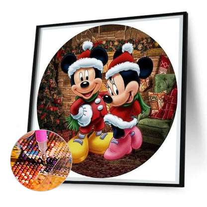 Christmas Mickey Mouse - Full Round Drill Diamond Painting 30*30CM