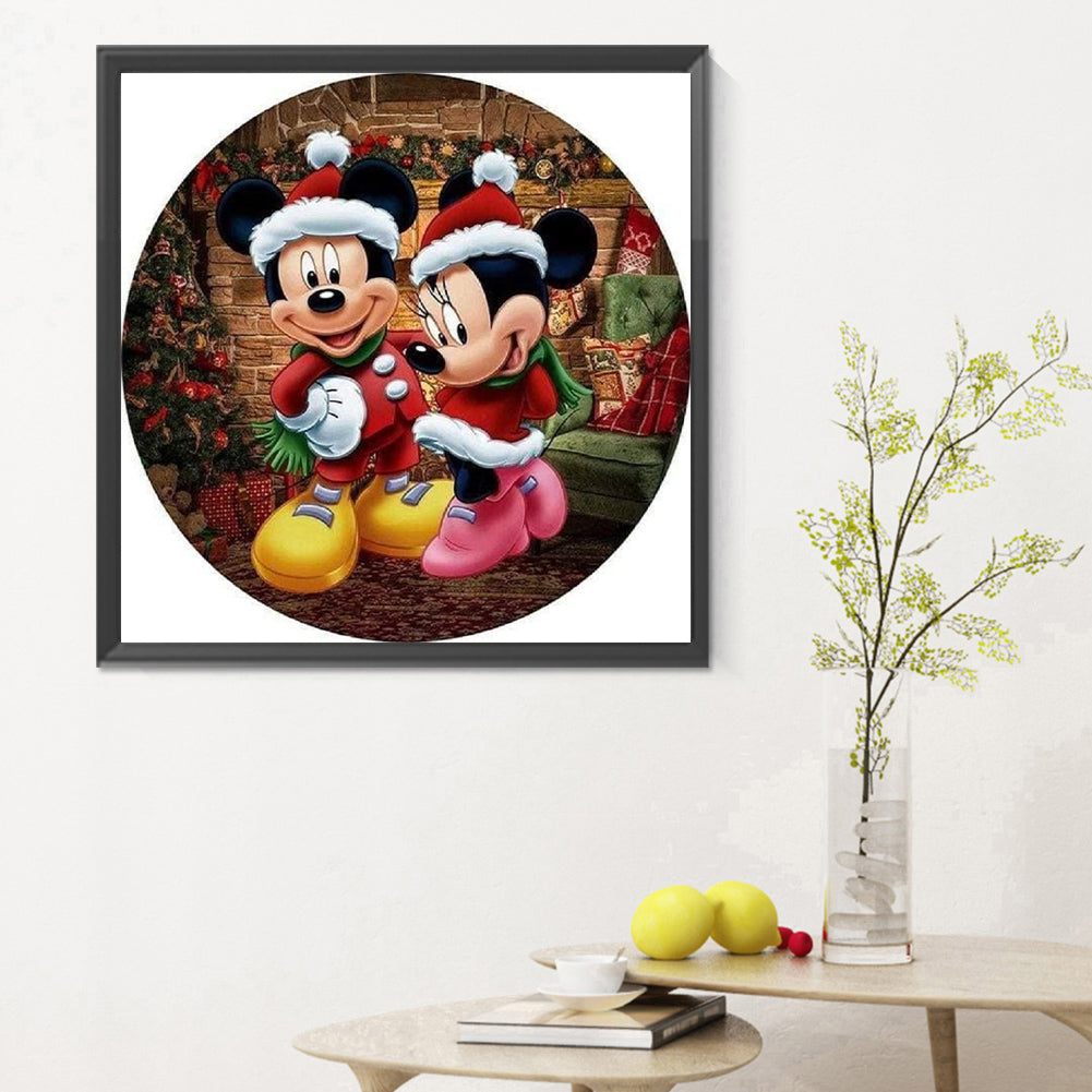 Christmas Mickey Mouse - Full Round Drill Diamond Painting 30*30CM