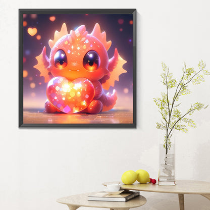 Glowing Little Dinosaur - Full Round Drill Diamond Painting 30*30CM