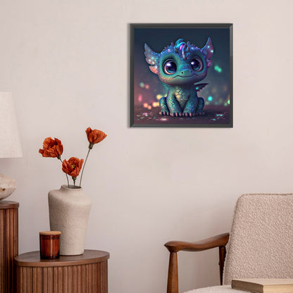 Glowing Little Dinosaur - Full Round Drill Diamond Painting 30*30CM