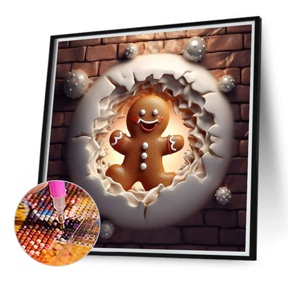 Gingerbread Man - Full Round Drill Diamond Painting 40*40CM