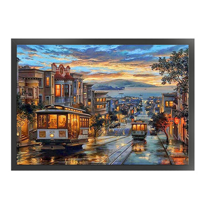 City View - 11CT Stamped Cross Stitch 55*40CM