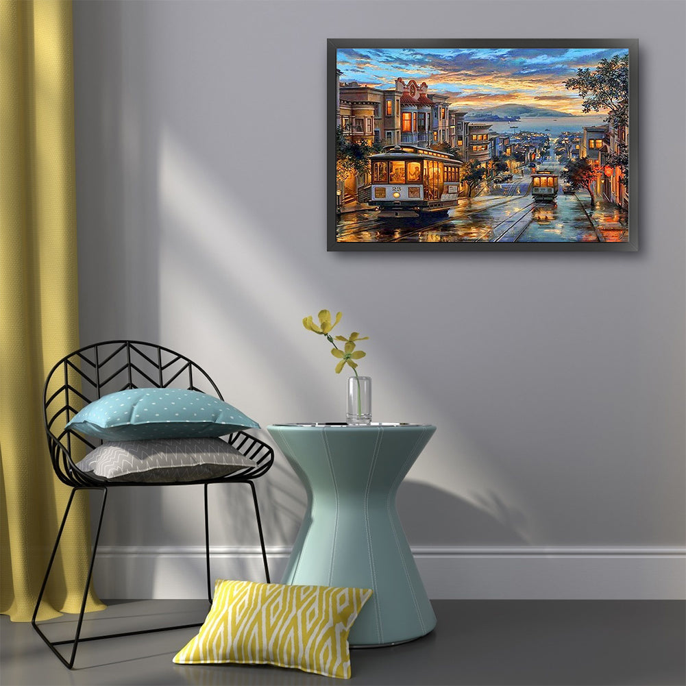 City View - 11CT Stamped Cross Stitch 55*40CM