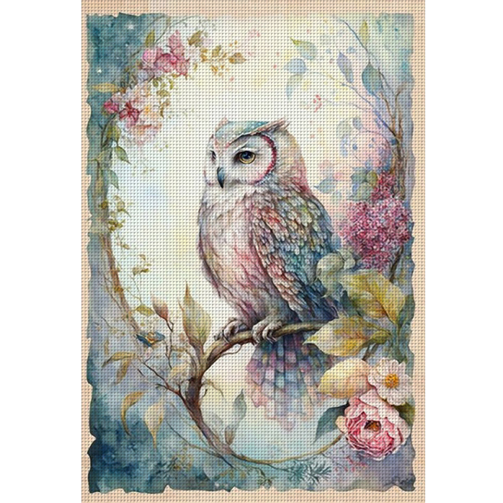 Retro Poster - Owl - 11CT Stamped Cross Stitch 40*60CM