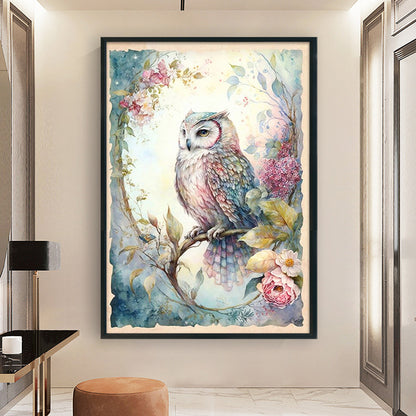 Retro Poster - Owl - 11CT Stamped Cross Stitch 40*60CM