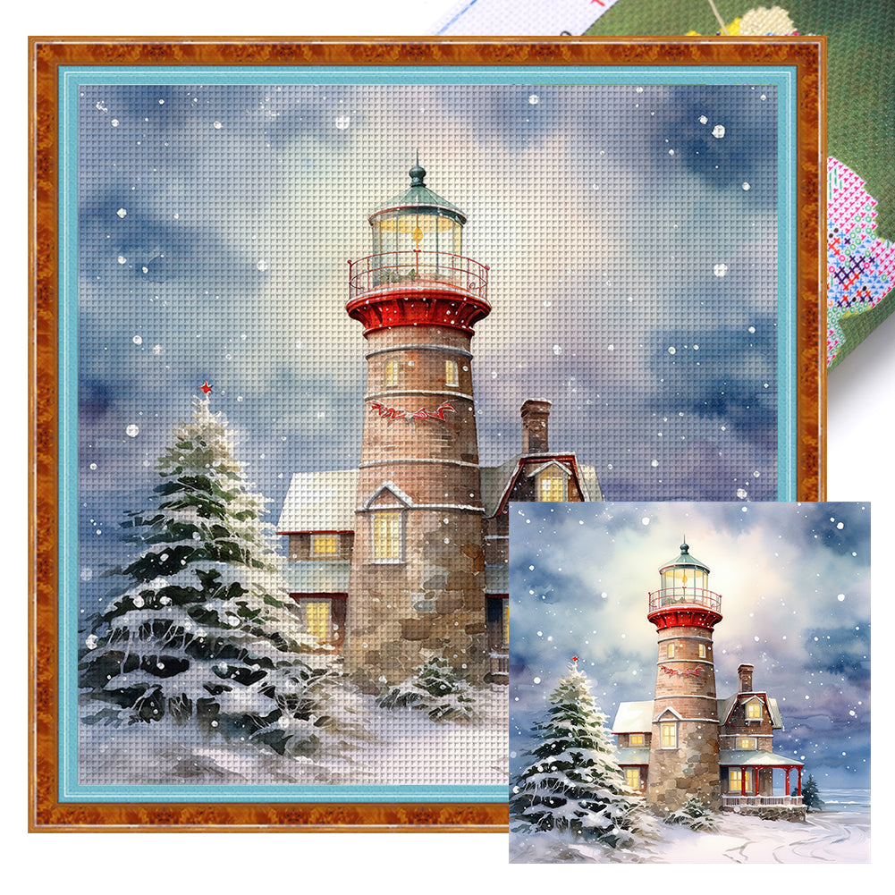 Lighthouse - 11CT Stamped Cross Stitch 50*50CM