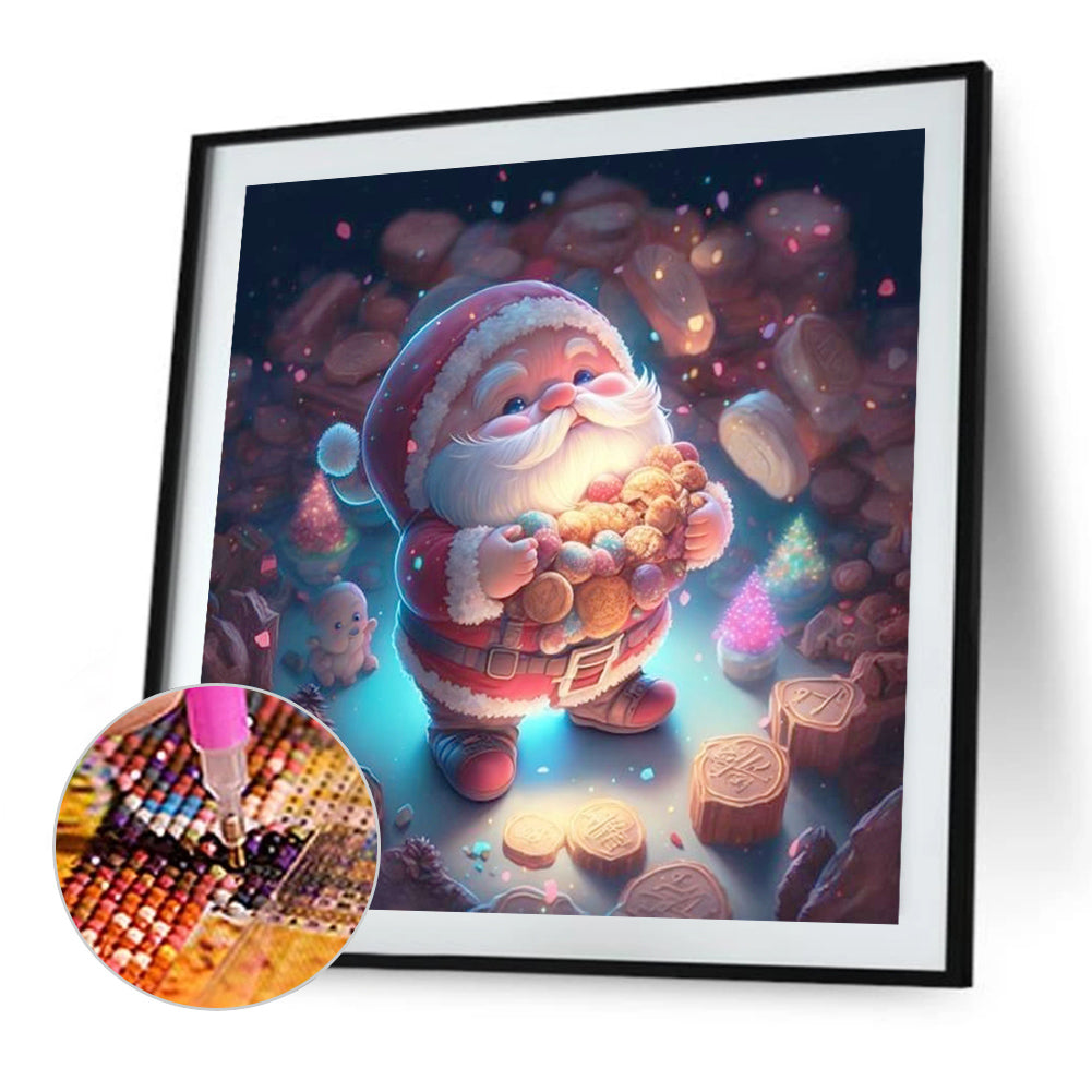 Q Version Of Santa Claus - Full AB Round Drill Diamond Painting 30*30CM