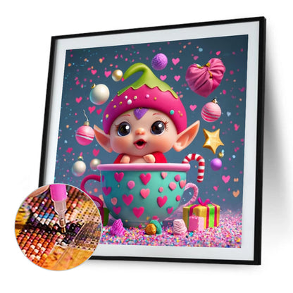 Christmas Doll - Full AB Round Drill Diamond Painting 30*30CM