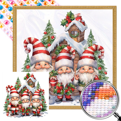 Christmas Characters - Full AB Round Drill Diamond Painting 30*30CM