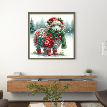 Sheep - 18CT Stamped Cross Stitch 30*30CM