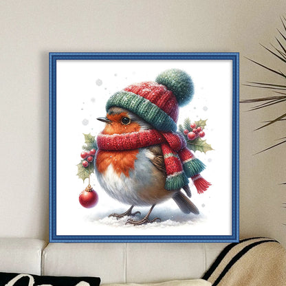 Robin - 18CT Stamped Cross Stitch 30*30CM