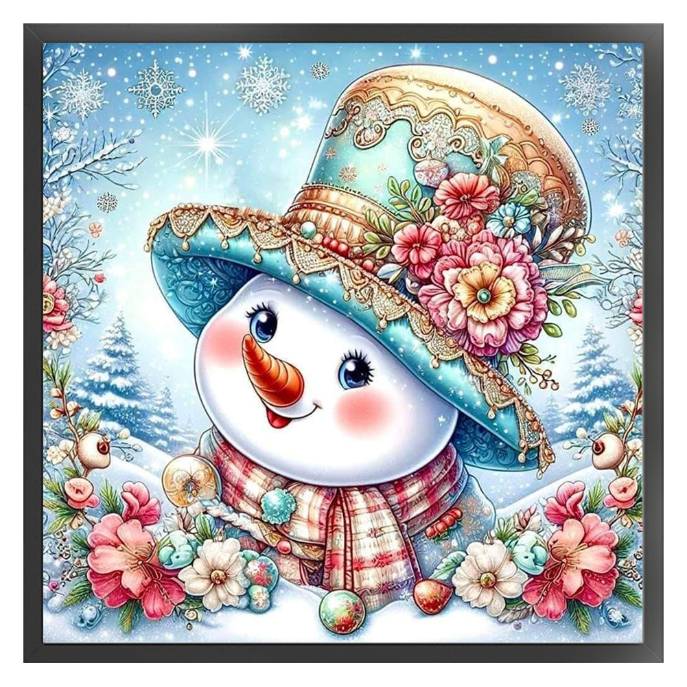 Snowman - 18CT Stamped Cross Stitch 30*30CM