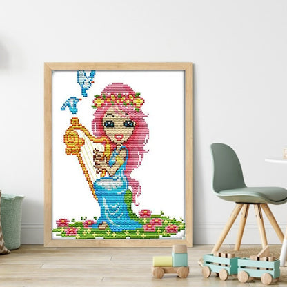 Virgo - 14CT Stamped Cross Stitch 22*26CM(Joy Sunday)