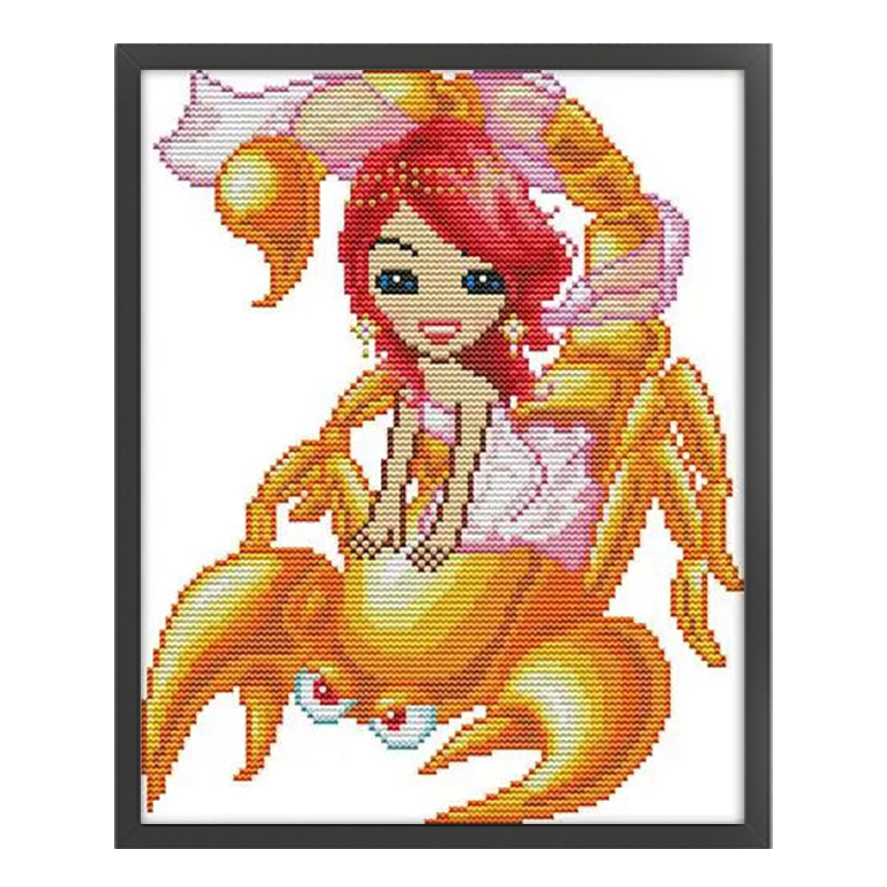 Capricorn - 14CT Stamped Cross Stitch 25*29CM(Joy Sunday)