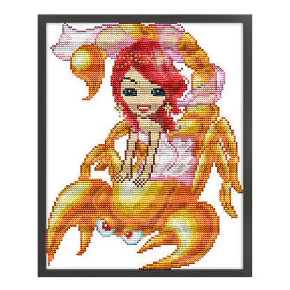 Capricorn - 14CT Stamped Cross Stitch 25*29CM(Joy Sunday)