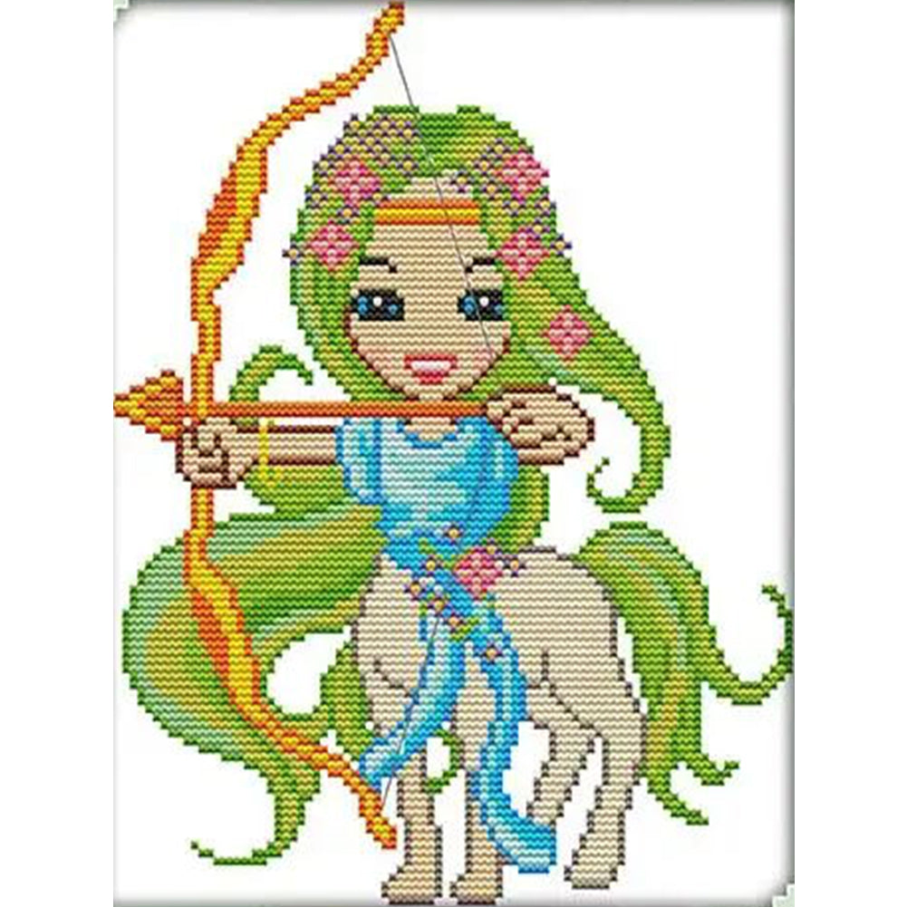 Sagittarius - 14CT Stamped Cross Stitch 21*28CM(Joy Sunday)